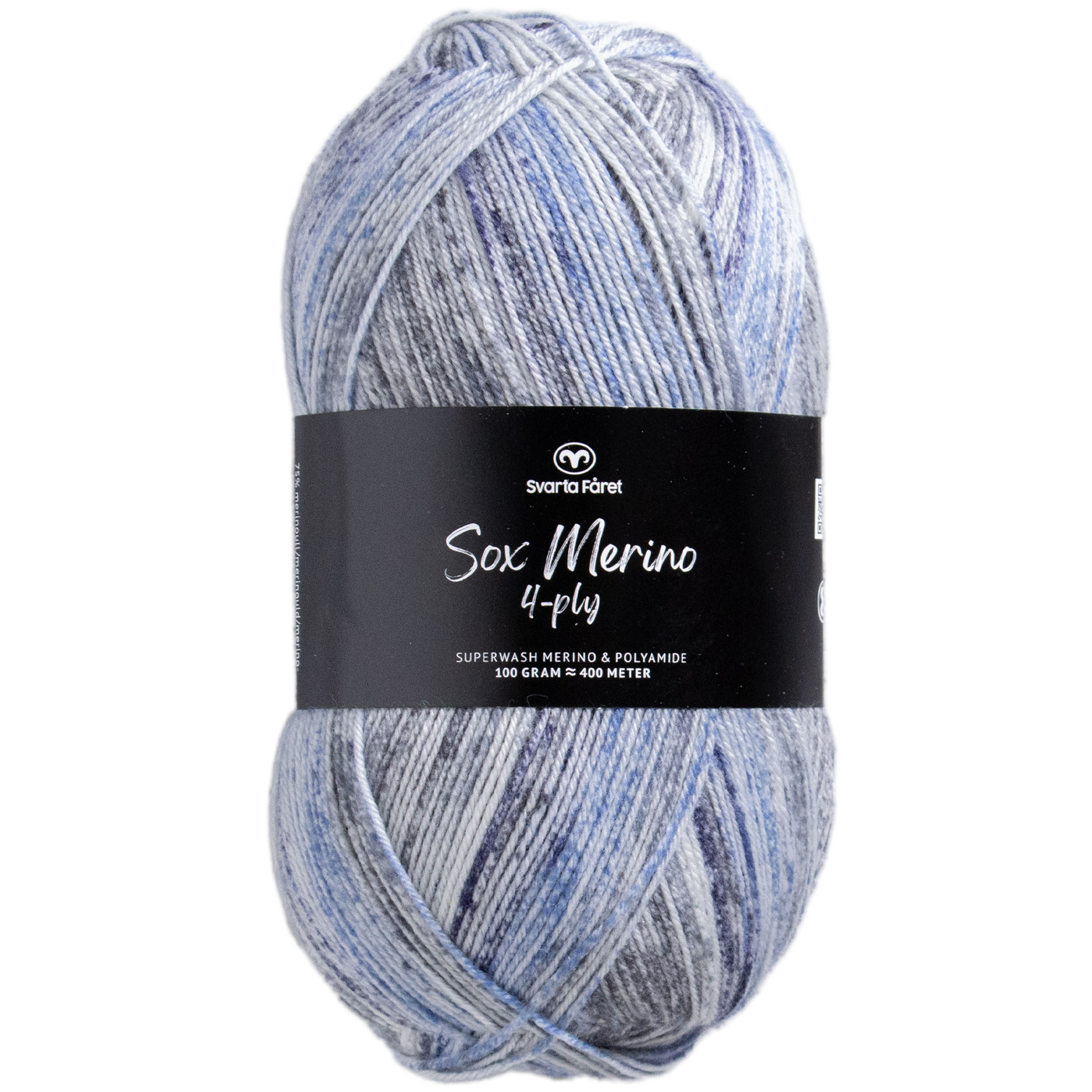 Sox merino 4 ply, nordic noir