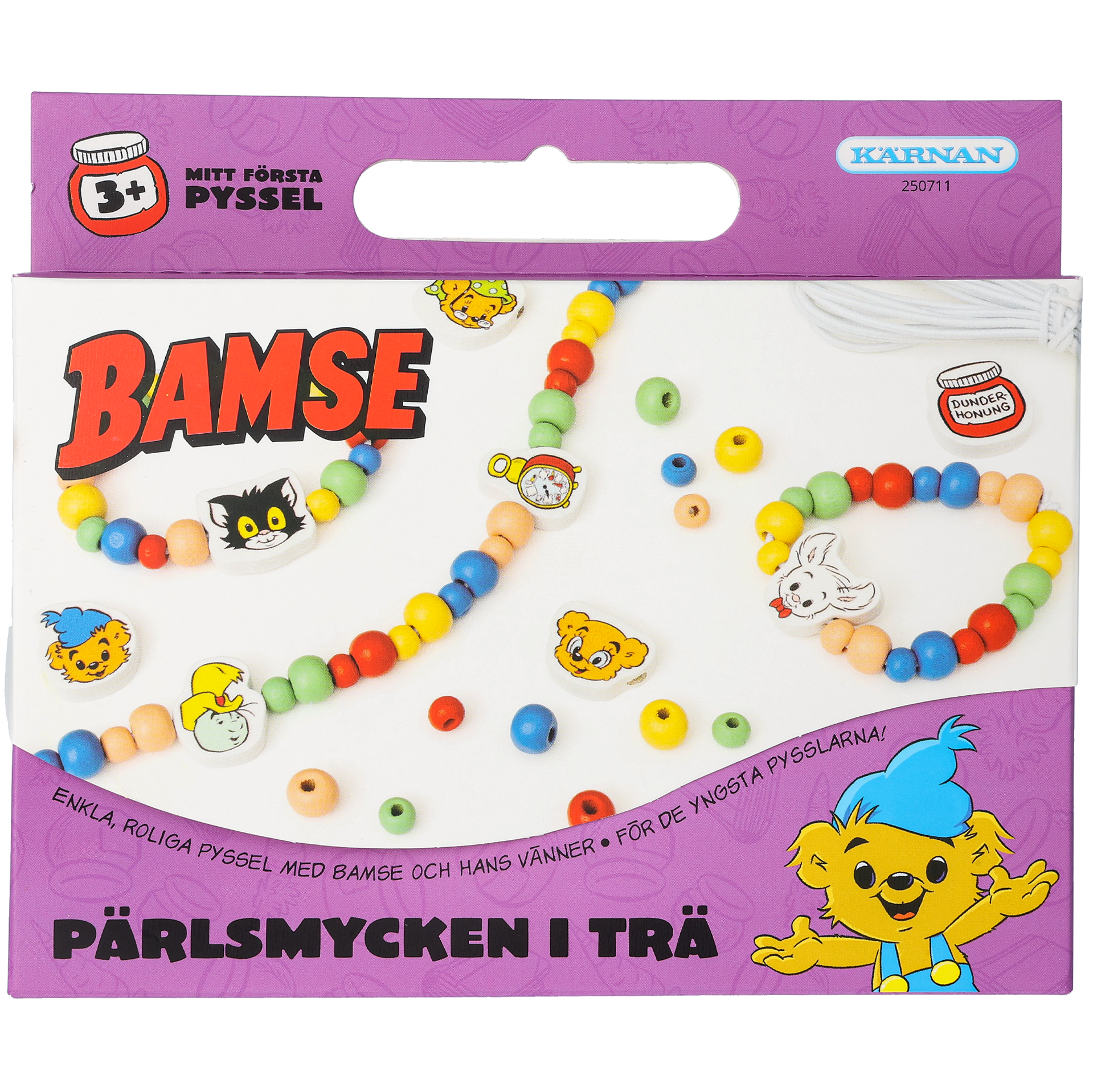 Kul att skapa Bamse Träpärlor