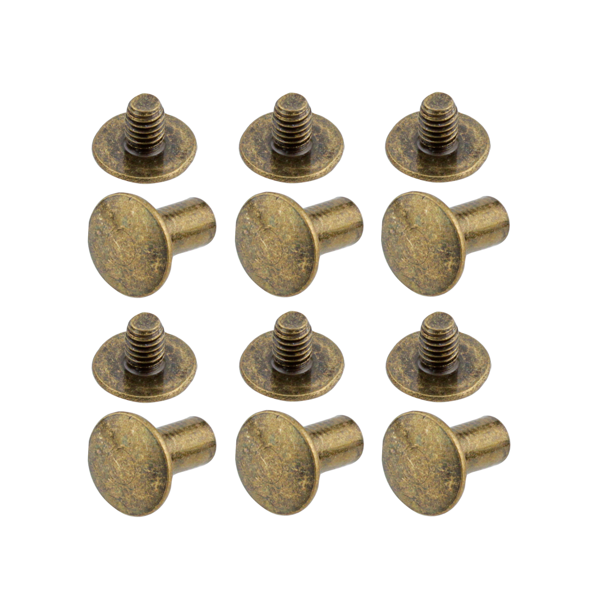 Skruvnit, antik mässing