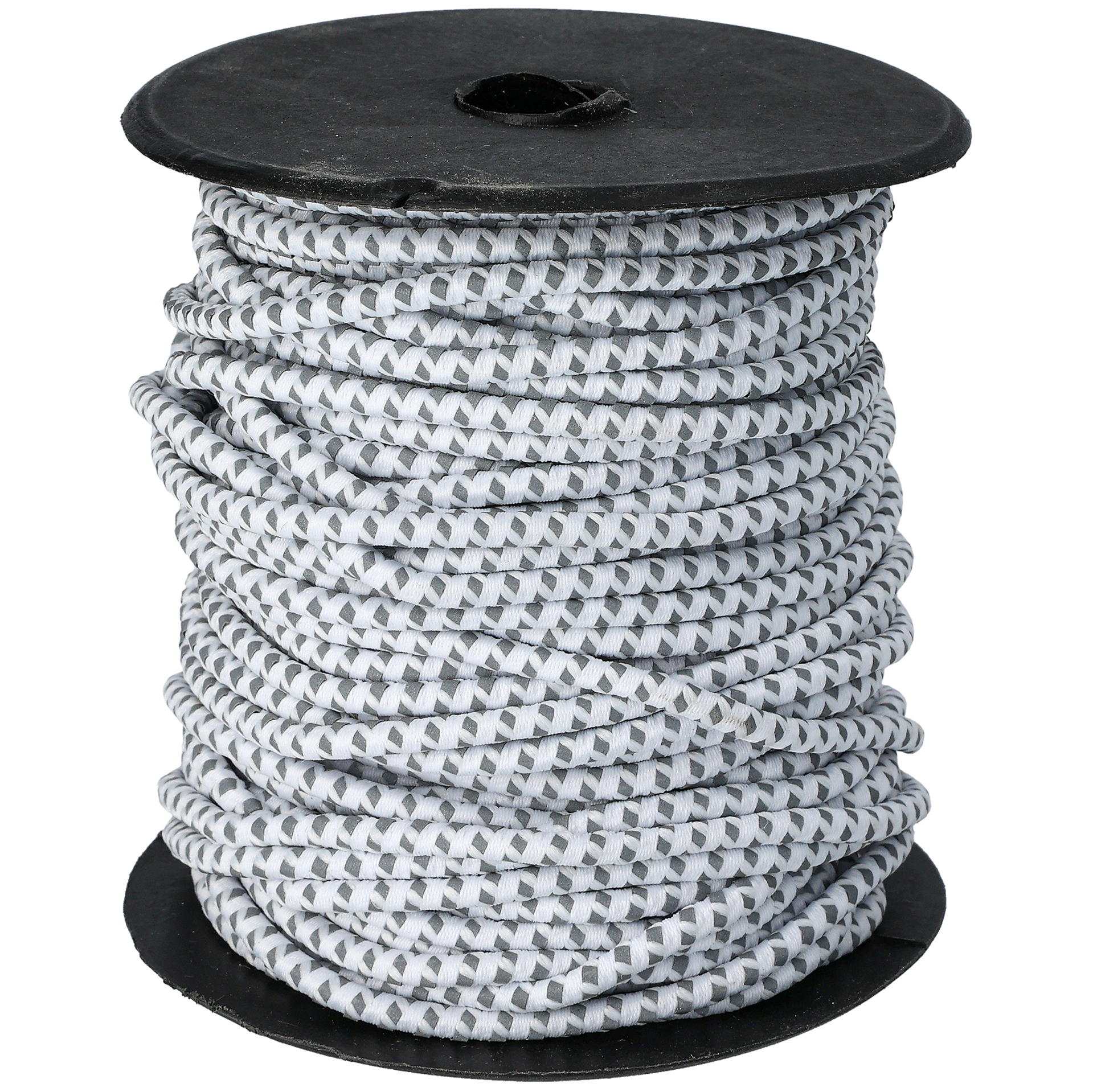 Resårsnodd med reflex, vit