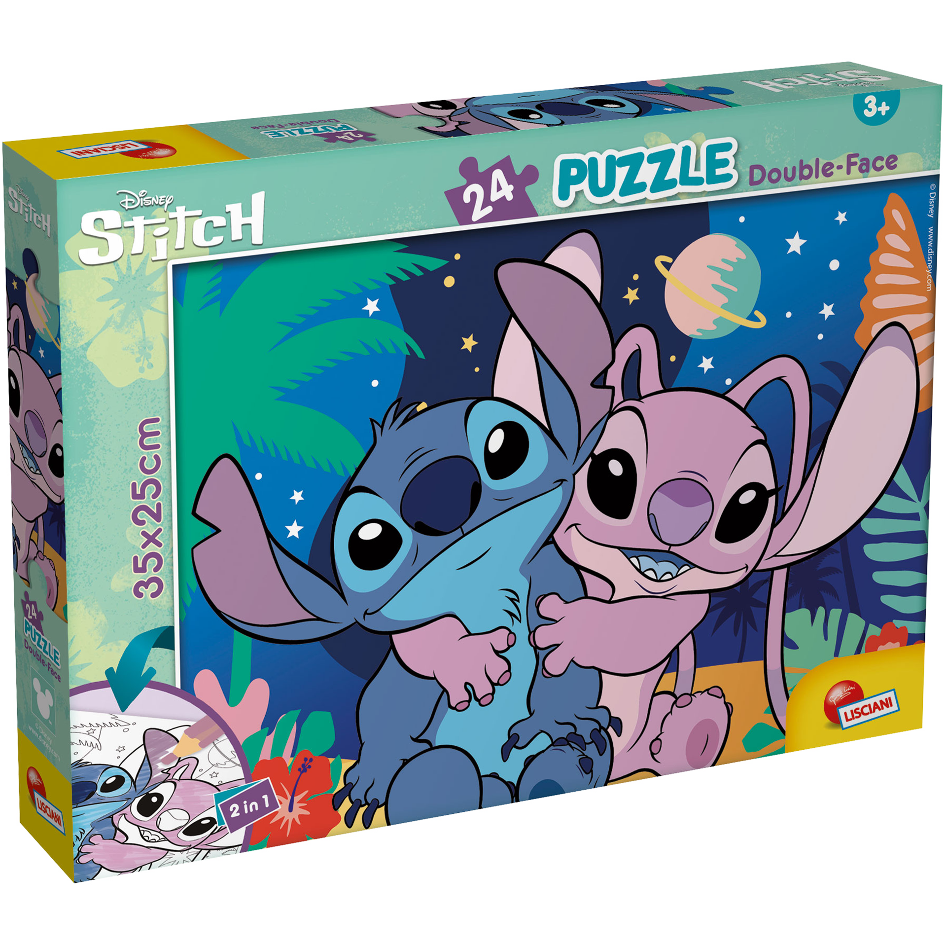 Pussel 2 i 1, Lilo & Stitch 24 bitar