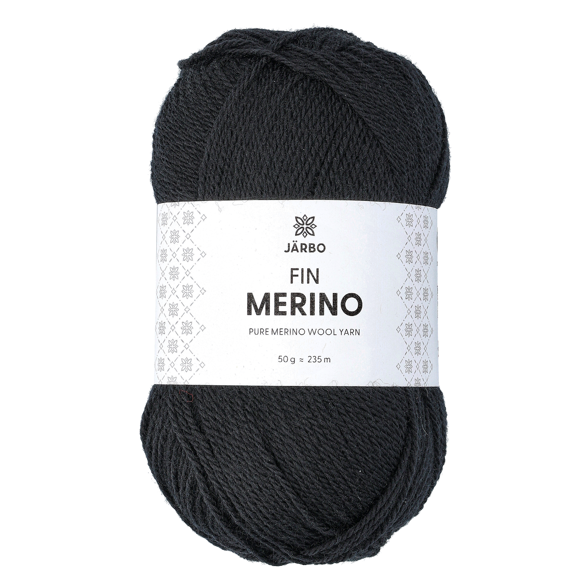 Järbo Fin merino ullgarn, svart