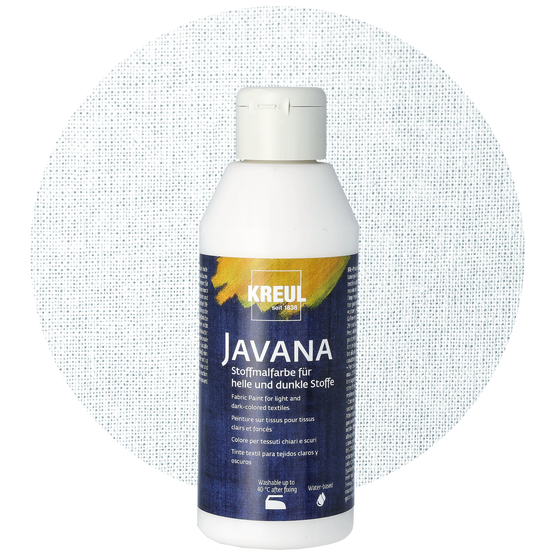 Tekstiiliväri vaaleille ja  tummille kankaille, valkoinen