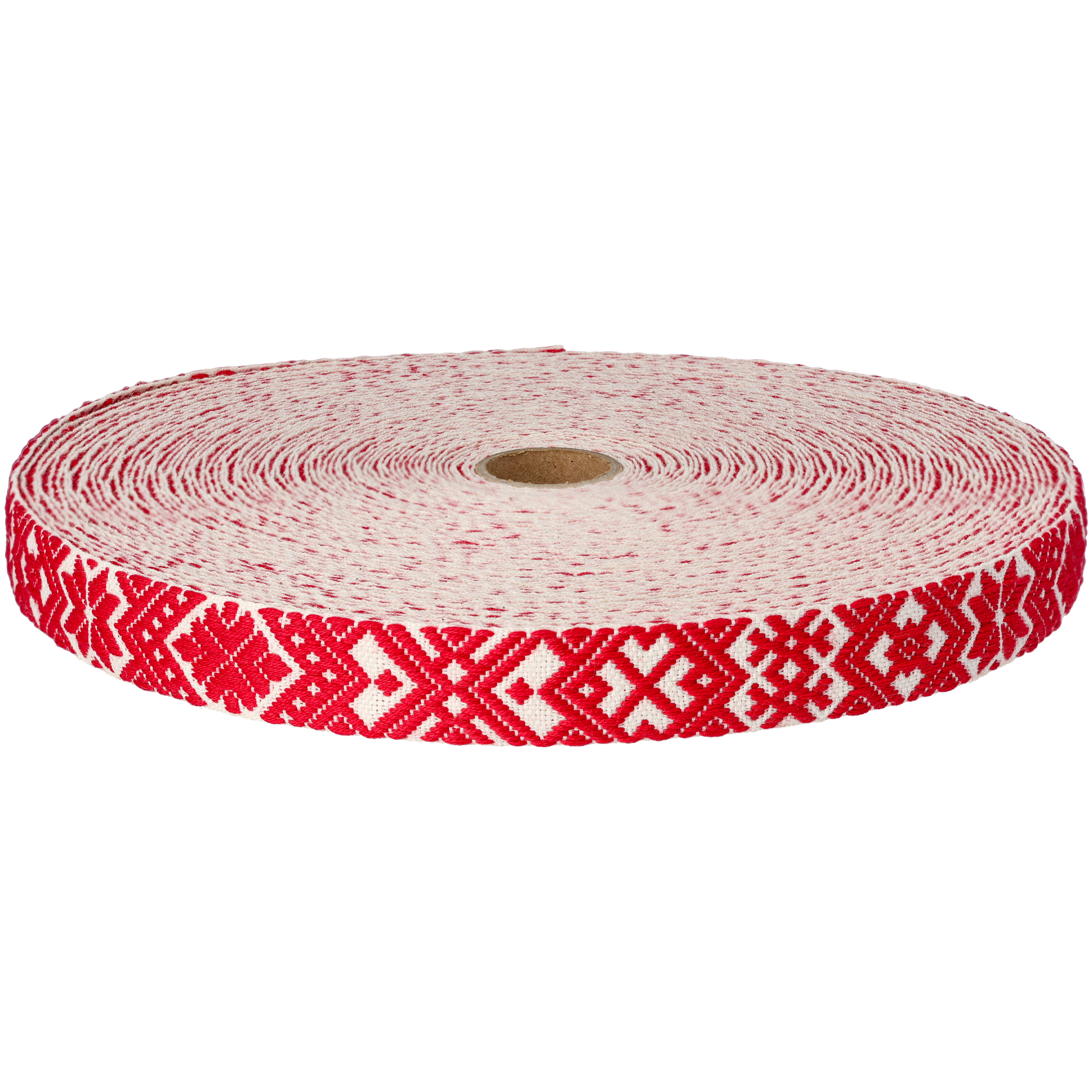 Almuebånd, hvid/rød