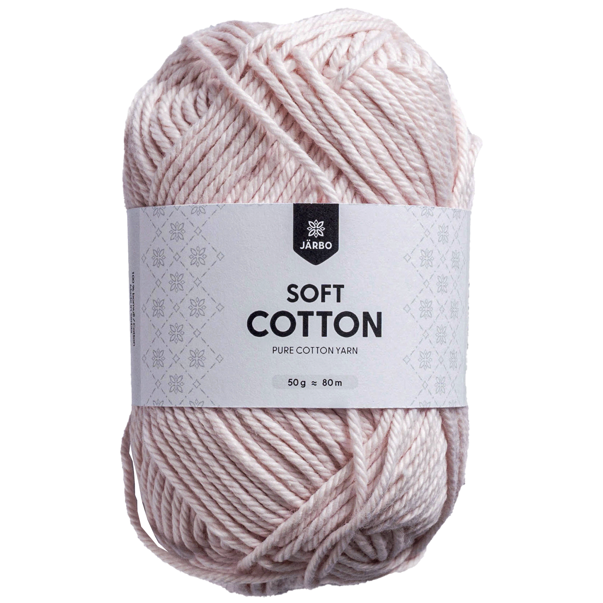 Järbo Soft cotton, bomullsgarn, pastellrosa