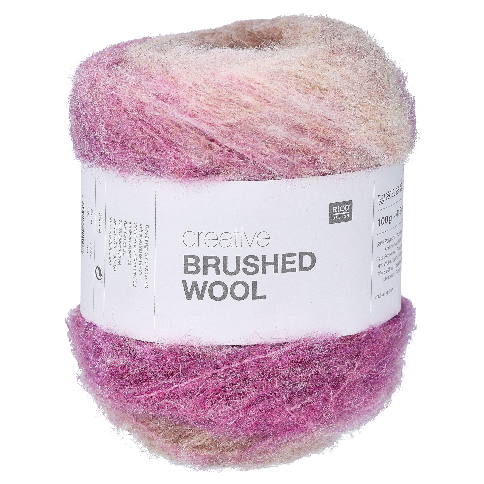 Creative brushed wool, Roses