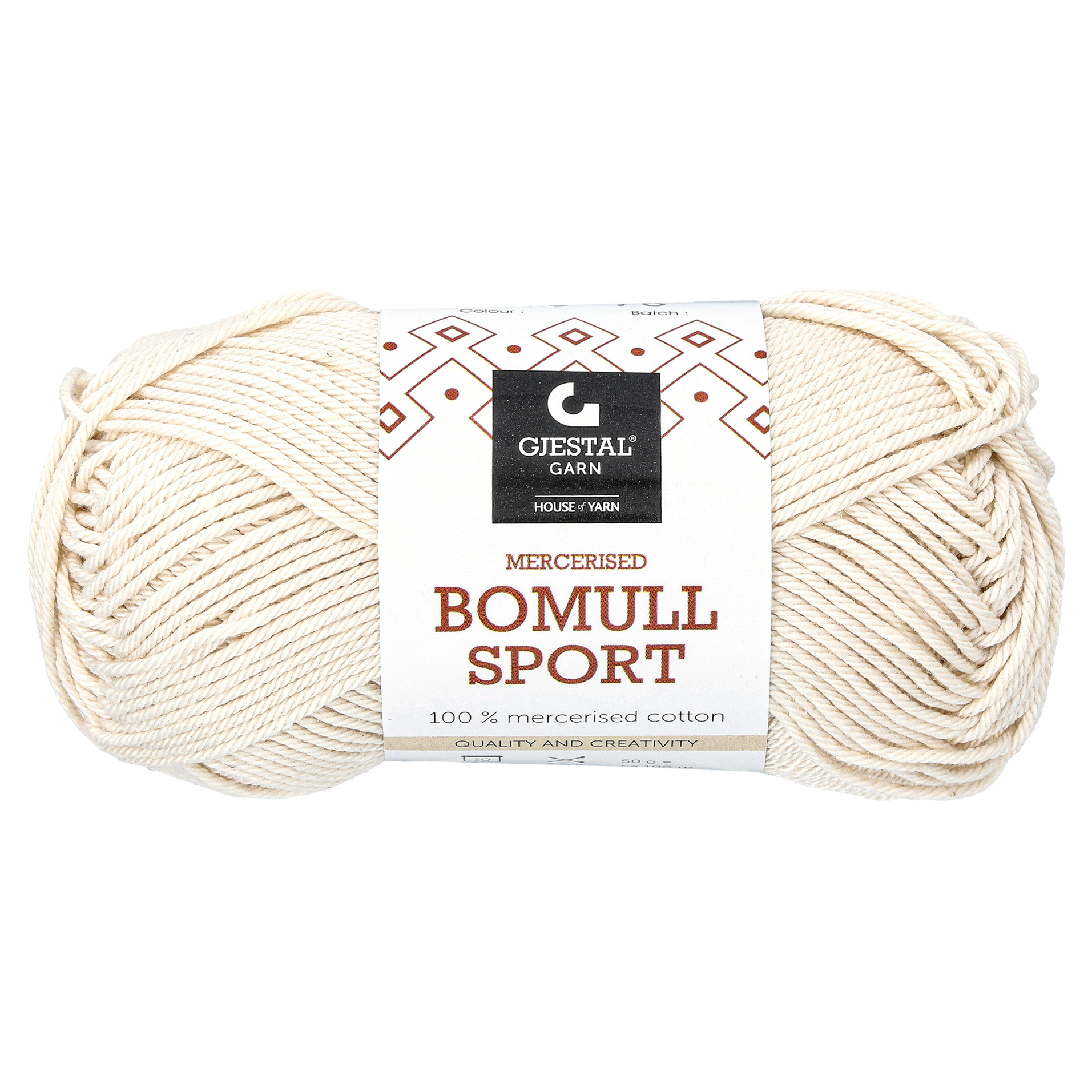 Bomuld sport garn, natur