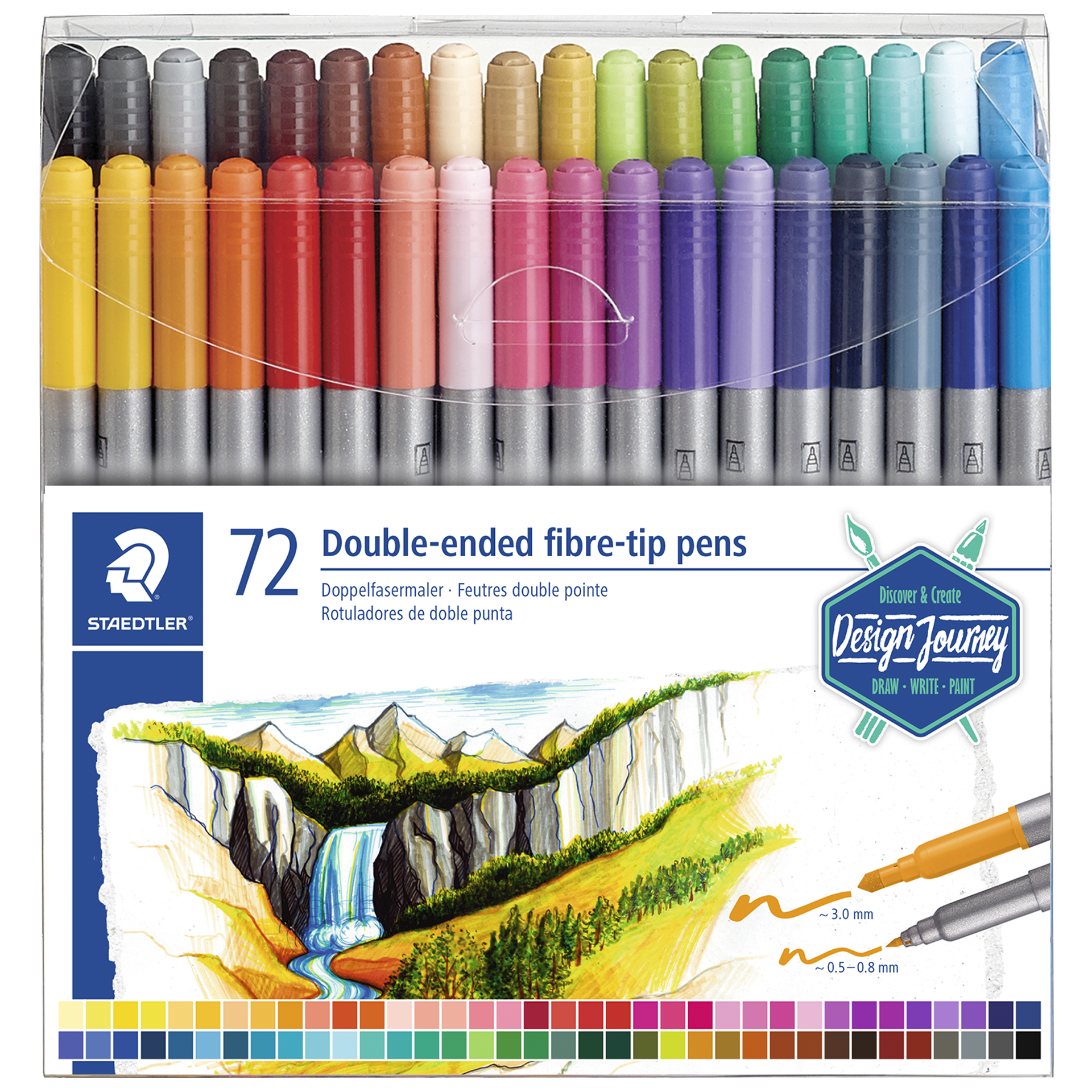 STAEDTLER Twin Tip, 72 kpl