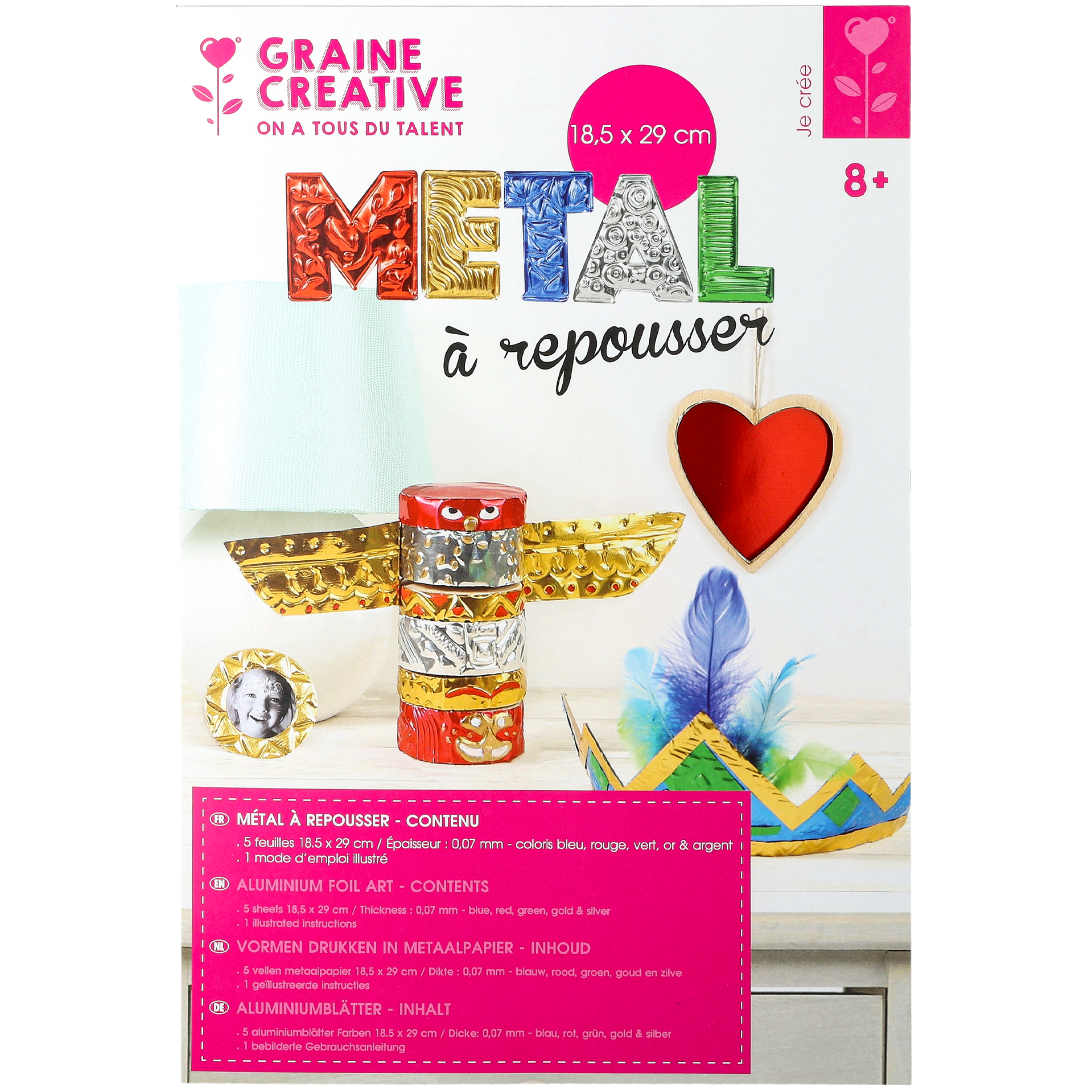 Metallfolie, blandade färger