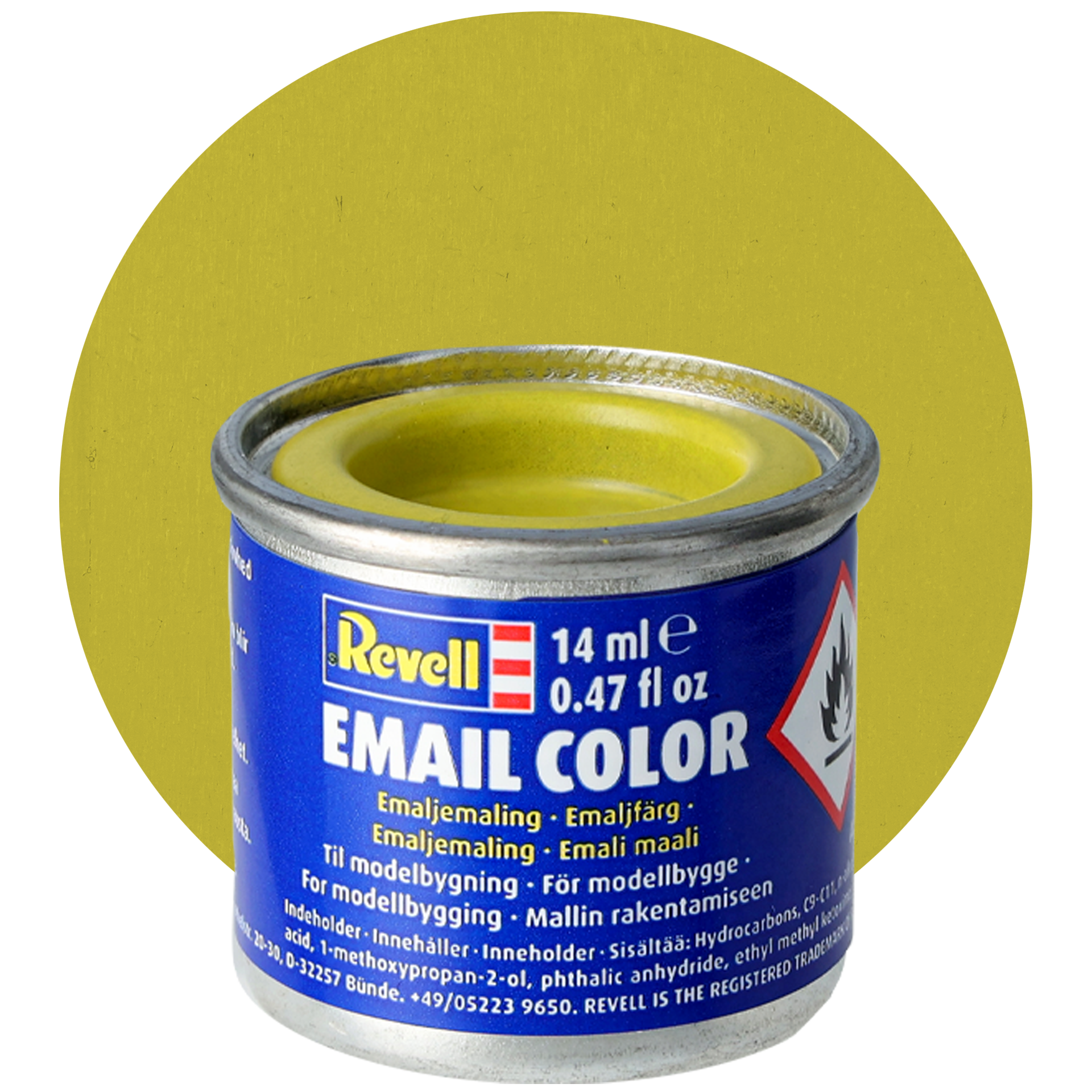 Emaljemaling Revell Gloss, Yellow, gloss, RAL 1018