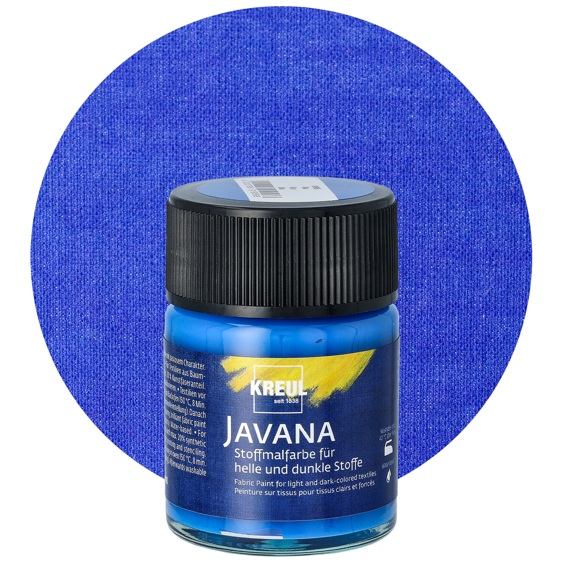 Tekstilfarve til lyse og mørke stoffer, blå