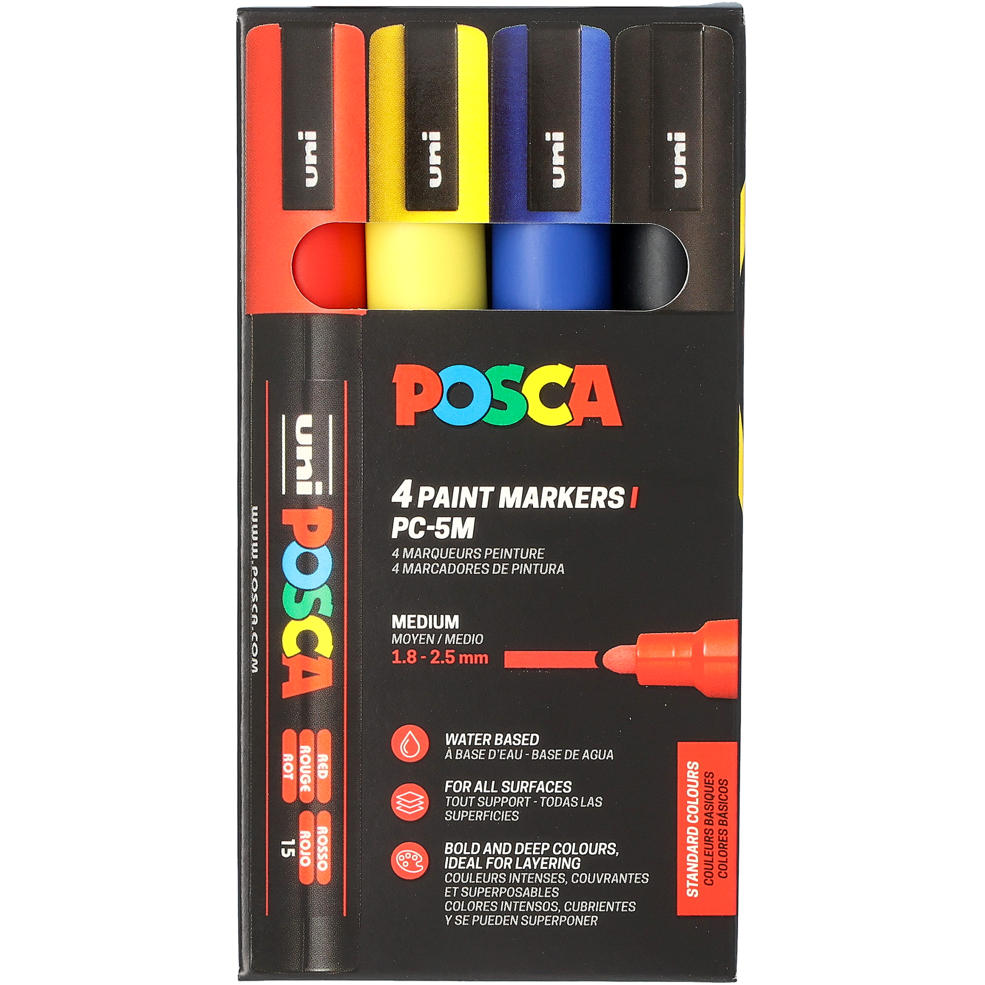 Set Posca Marker PC5, basfärger