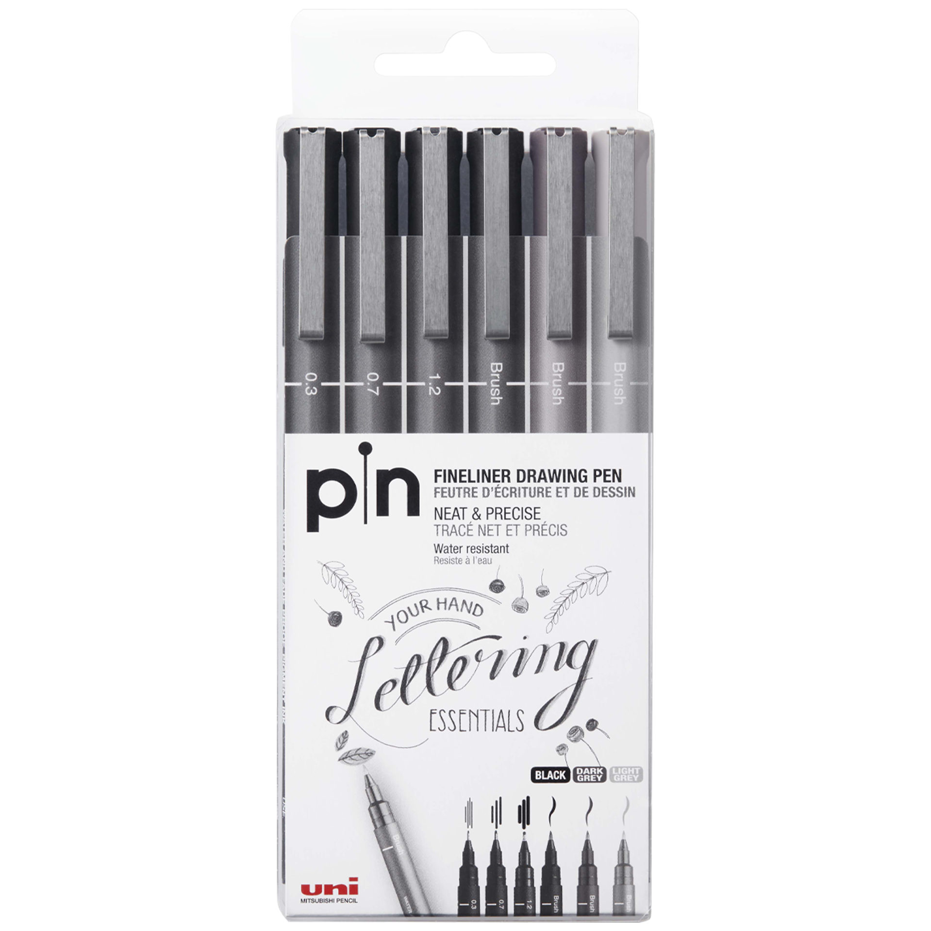 Uni Pin Handlettering sæt