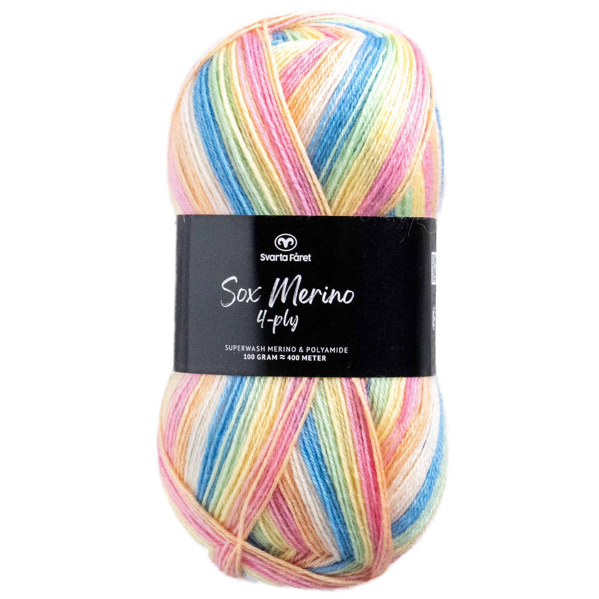 Sox Merino 4 ply, washed rainbow